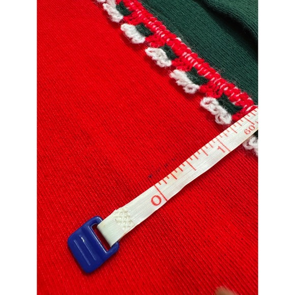 VTG 70s 80s Syntric Dolan Germany Red Green Knit Girls Cardigan Tank Set 2T 24M - Picture 13 of 14